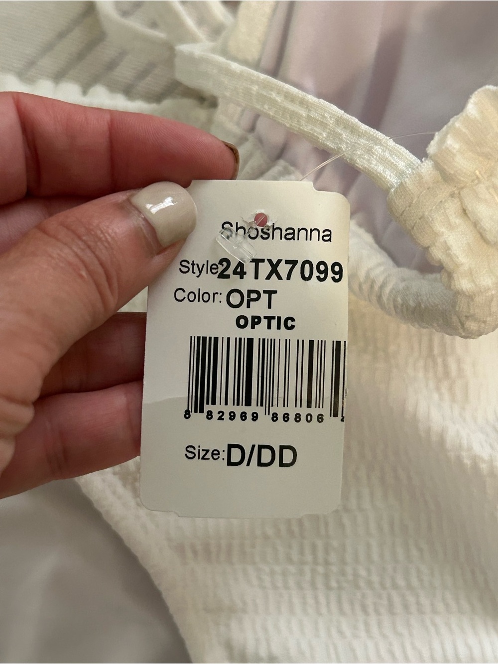 NWT Shoshanna beaded Bikini Top & bottom set white sz xl /Dd 2pc swimwear - Picture 13 of 13